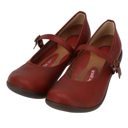 Re:getA リゲッタ R-2361 フラット ベルトパンプス M(23.0-23.5cm) ダークレッド