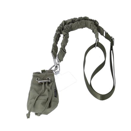 ALTROSE 巾着ポーチ付くしゅくしゅストラップ カーキ