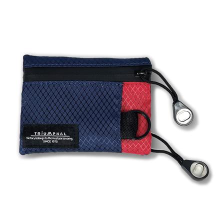 ナイロンコインケース ネイビーXレッド