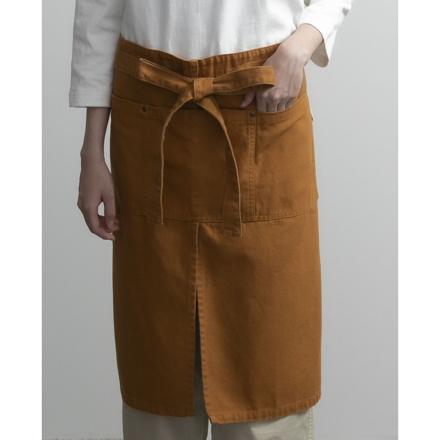 スリットギャルソンエプロン キャメル