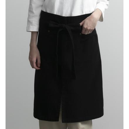 スリットギャルソンエプロン ブラック