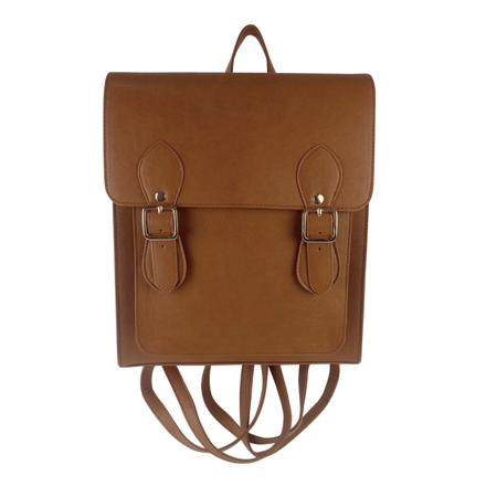 サッチェルバッグ 縦型 CAMEL