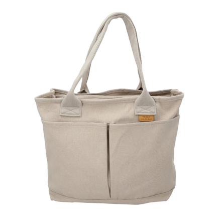 キャンバス仕切りトート Lサイズ トートバッグ ライトグレー