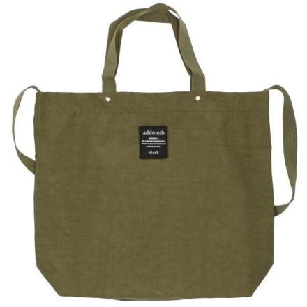 しわナイロンシンプルエコトートショルダー カーキ