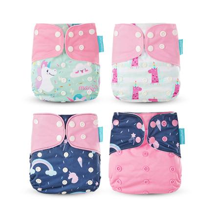 おむつカバー4枚セット I（ピンク）