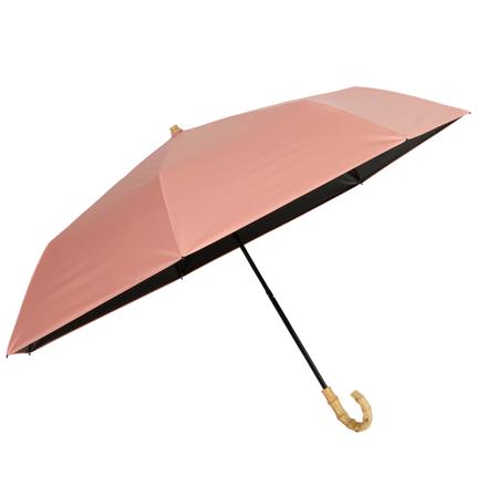 mabu マブ 7本骨 江戸 遮光率100% 晴雨兼用 折りたたみ傘 珊瑚