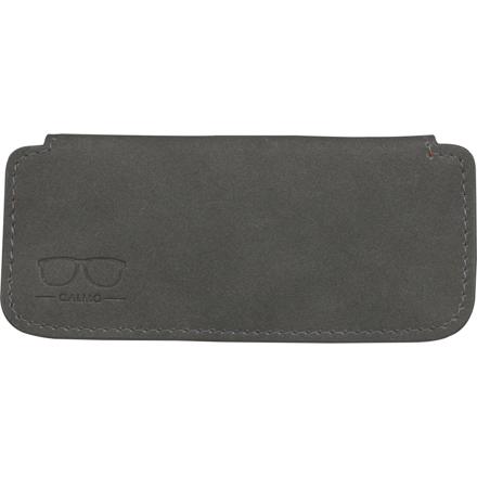 スリム メガネケース スエード調・レザー調 チャコールブラック