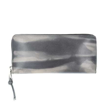 財布 SOLATINA マーブルレザーラウンドウォレット ブラック