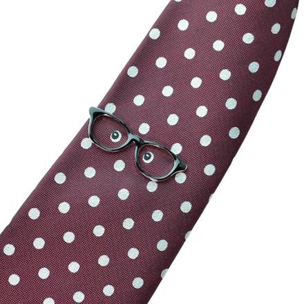 SWANK スワンク タイバー・ネクタイセット 眼鏡.赤