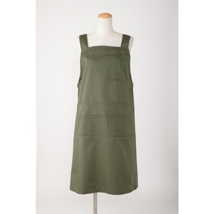 ええエプロン エプロン 大きい人用 グリーン