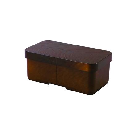 曲げわっぱ風 お弁当箱 長角型 TW-08 お弁当箱 ブラウン｜永久