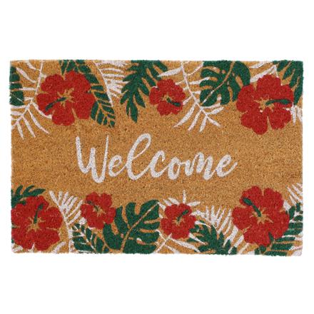 コイヤーマット 玄関マット ブルーミングハイビスカス