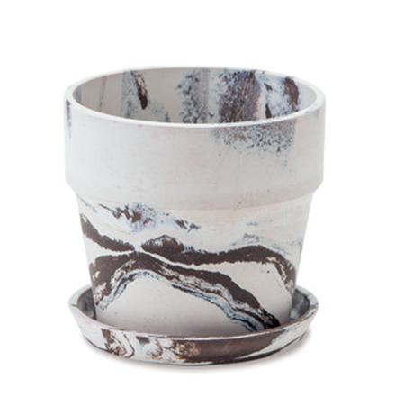 アーバンプランツポット マーブル ソリッド 80982.ミルクカカオ