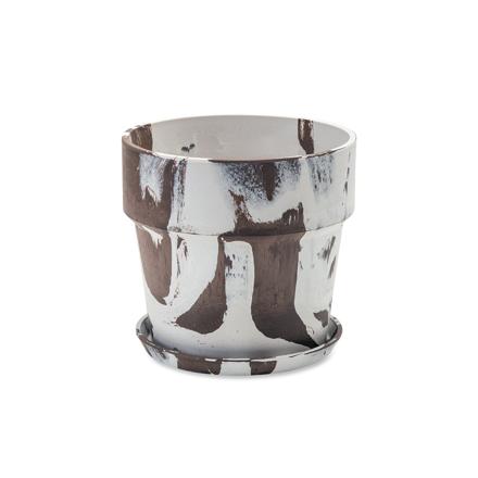 PLUS the green アーバンプランツポット 5号 ミルク/カカオ