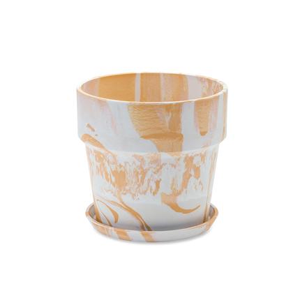 PLUS the green アーバンプランツポット 5号 ミルク/レモン