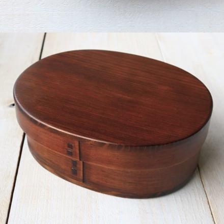 曲げわっぱ 大判一段弁当箱 900ml スリうるし