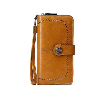 スキミング防止 RFID 長財布 yaWaLLet1660 RFID長財布 オールドイエロー