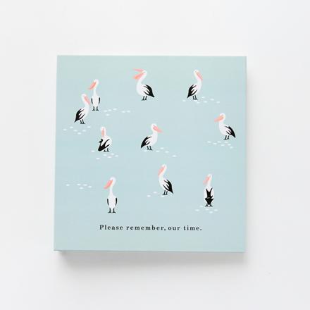 フォトアルバム リング式 貼るタイプ yalbum5044 ペリカン×ライトブルー