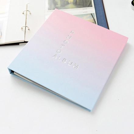 フォトアルバム リング式 貼るタイプ yalbum5044 グラデーション×ピンクブルー