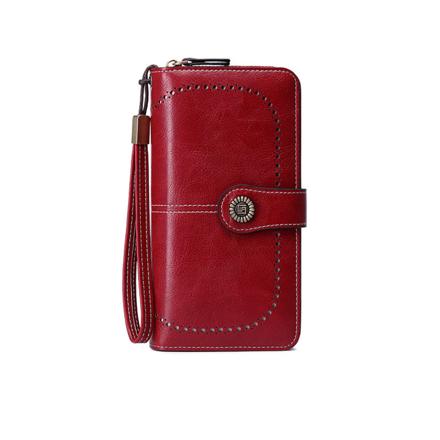 スキミング防止 RFID 長財布 yawallet1660 ワインレッド