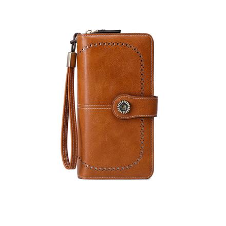 スキミング防止 RFID 長財布 yawallet1660 ブラウン