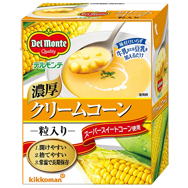 デルモンテ クリームコーン 粒入り 380g紙パック×24個入|とうもろこし トウモロコシ コーンスープ スープ
