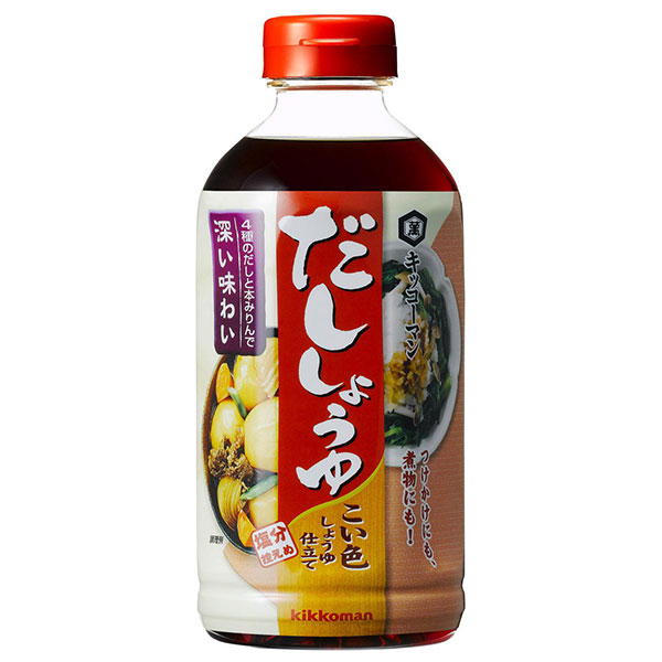 キッコーマン だししょうゆ こい色しょうゆ仕立て 500mlペットボトル×12本入|醤油 しょうゆ だし醤油 調味料