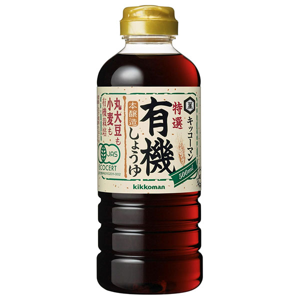 キッコーマン 特選有機しょうゆ 500mlペットボトル×12本入|醤油 しょうゆ 有機醤油 調味料