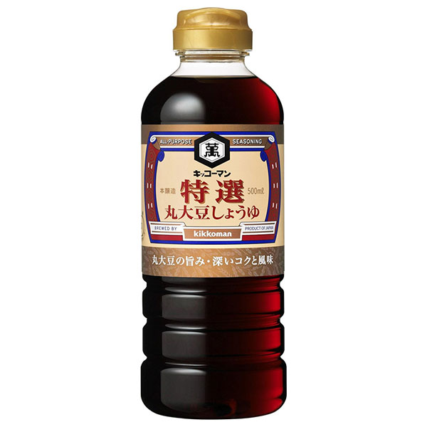 キッコーマン 特選丸大豆しょうゆ 500mlペットボトル×12本入|醤油 しょうゆ 濃口醤油 濃口しょうゆ