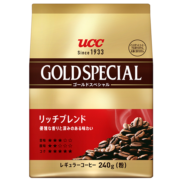 UCC ゴールドスペシャル リッチブレンド 240g×12袋入×(2ケース)|レギュラーコーヒー 珈琲 嗜好品 コーヒー