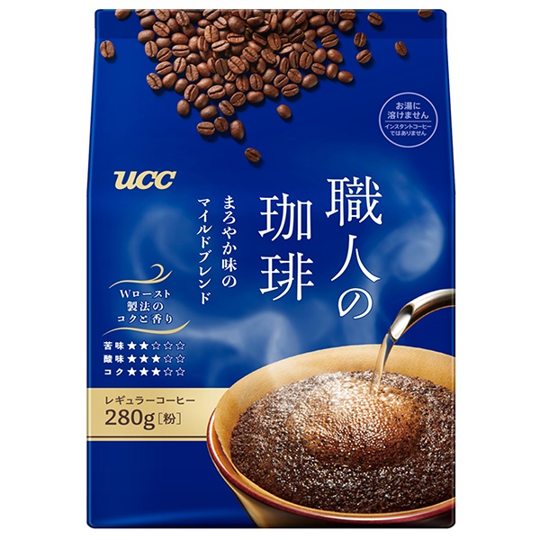 UCC 職人の珈琲 まろやか味のマイルドブレンド 280g×12袋入×(2ケース)|ucc コーヒー レギュラーコーヒー 珈琲 粉