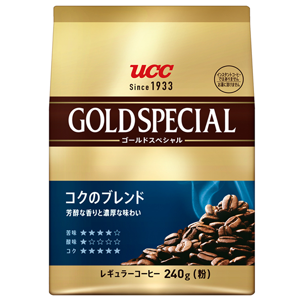 UCC ゴールドスペシャル コクのブレンド 240g×12(6×2)袋入×(2ケース)|珈琲 レギュラーコーヒー コーヒー 粉
