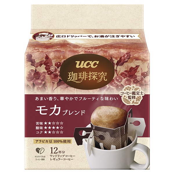 UCC 珈琲探求 ワンドリップコーヒー モカブレンド (10g×12P)×12袋入×(2ケース)|嗜好品 コーヒー 珈琲 ドリップコーヒー アソート