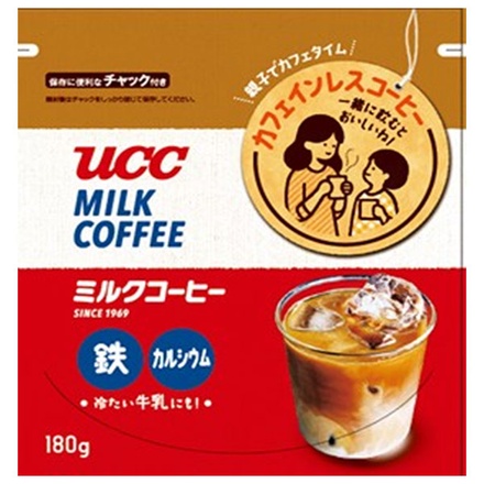 UCC ミルクコーヒー 180g袋×12袋入|嗜好品 コーヒー類 インスタント ミルク カフェインレス