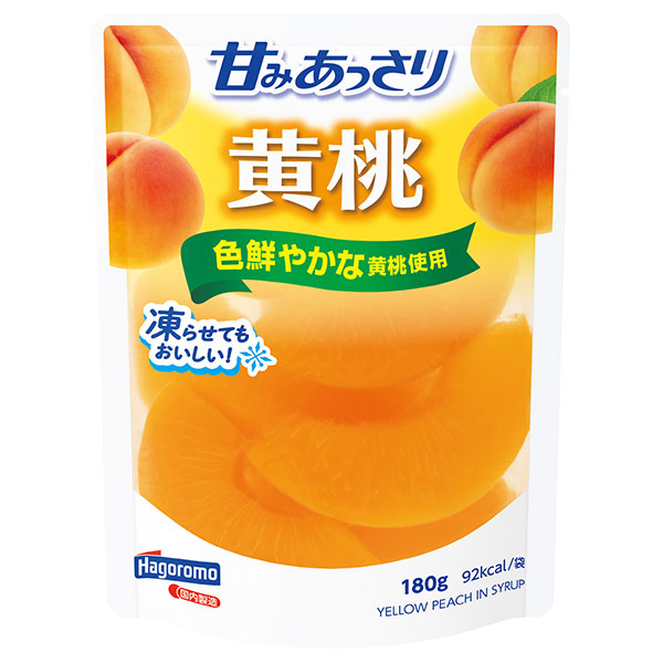 はごろもフーズ 甘みあっさり 黄桃 180gパウチ×6袋入×(2ケース)|フルーツ 果物 桃 もも モモ