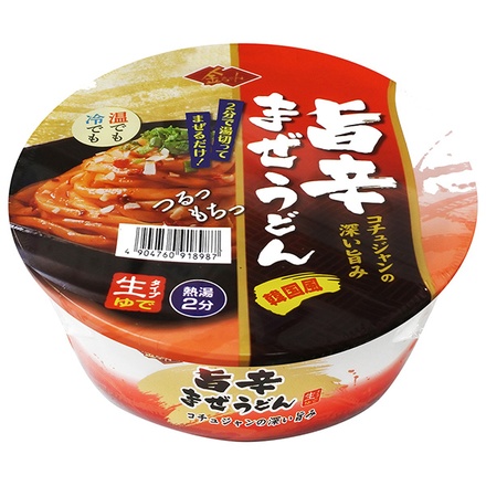 徳島製粉 金ちゃん 旨辛まぜうどん 172g×12個入|インスタント 即席 うどん 生タイプ ゆで コチュジャン