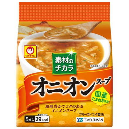 東洋水産 素材のチカラ オニオンスープ (7.3g×5食)×6袋入|インスタント 即席 フリーズドライ オニオン たまねぎ 玉ねぎ タマネギ