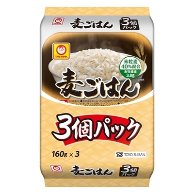 東洋水産 麦ごはん 3個パック (160g×3個)×8個入|パックごはん レトルトご飯 ごはん 麦ごはん