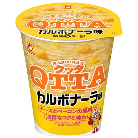 東洋水産 MARUCHAN QTTA(マルチャン クッタ) カルボナーラ味 76g×12個入|インスタント カップ麺 インスタントラーメン カルボナーラ チーズ ベーコン風味 濃厚 コク