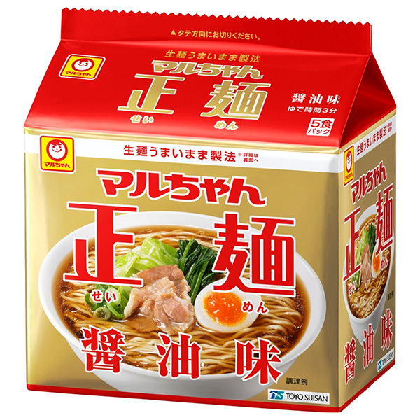 東洋水産 マルちゃん正麺 醤油味 (105g×5食)×6個入|インスタント食品 即席 袋めん