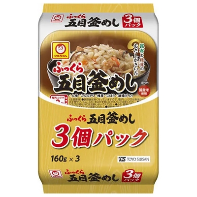 東洋水産 ふっくら 五目釜めし 3個パック (160g×3個)×8個入|レトルトご飯 ごはん パック レトルト かまめし 釜めし