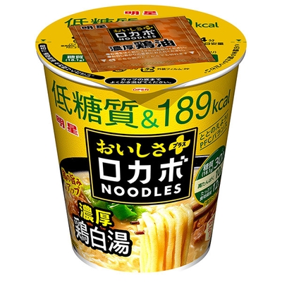 明星食品 ロカボNOODLES 濃厚鶏白湯 57g×12個入|インスタント食品 即席 カップめん