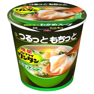 明星食品 ノンフライワンタン わかめスープ 14g×6個入