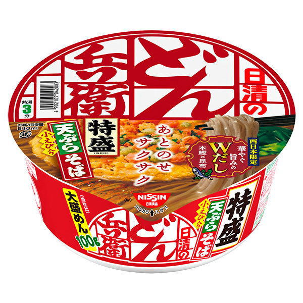 日清食品 日清のどん兵衛 特盛天ぷらそば [西] 142g×12個入|どん兵衛 そば インスタント麺 日清 特盛