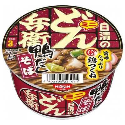 日清食品 日清のどん兵衛 鴨だしそばミニ 46g×24(12×2)個入|インスタント 即席 カップ麺 どん兵衛