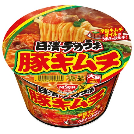 日清食品 日清デカうま 豚キムチ 101g×12個入|インスタント食品 カップめん ラーメン