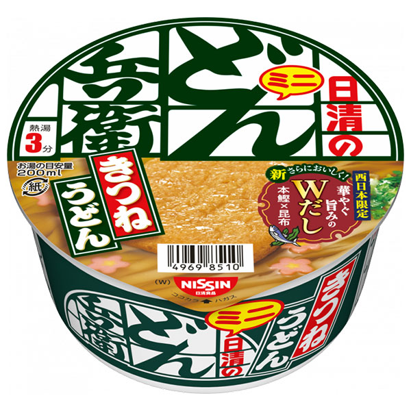 日清食品 日清のどん兵衛 きつねうどんミニ [西] 42g×24(12×2)個入|即席 カップめん インスタント うどん どん兵衛 ミニ
