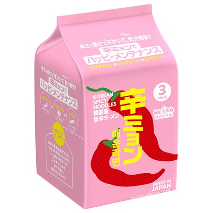 日清食品 日清 辛ミョン 韓国風旨辛ラーメン 3食パック 300g×9袋入|ラーメン インスタントめん 袋麺 からみょん 旨辛
