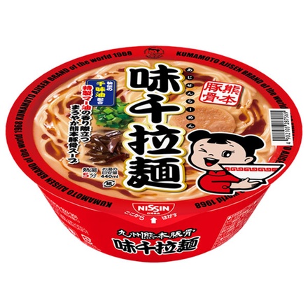 日清食品 九州熊本豚骨 味千拉麺 106g×12個入|カップめん 九州 豚骨 熊本 味千 マー油