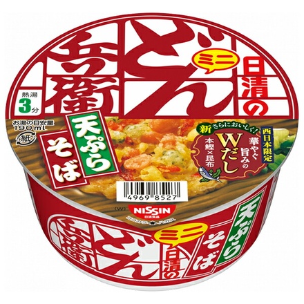 日清食品 日清のどん兵衛 天ぷらそば ミニ [西] 46g×12個入|インスタント 即席 カップ麺 そば 天ぷら ミニ どん兵衛
